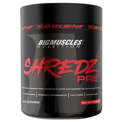 Buy Bigmuscles Nutrition Shredz Pre Preworkout Powder Sex On The Beach Lean Muscles Building