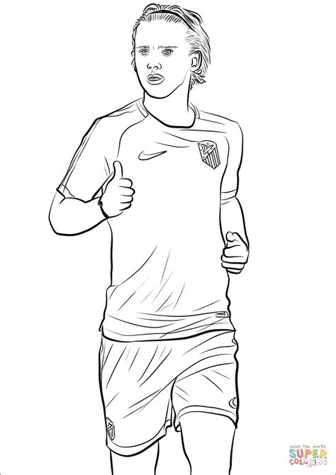 Antoine Griezmann coloring page Free Printable Coloring Pages