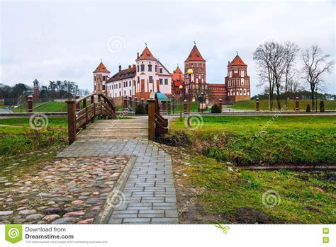 Mirsky Castle Complex Located In A Small Town Mir Belarus Stock Image