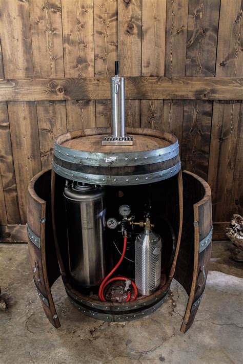 Barrel Projects Handcrafted Wine Barrel Kegerator In 2020 Wine