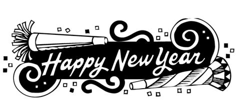 Free Happy New Year Black And White Clipart Download Free Happy New