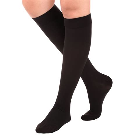 Buy Mojo Compression Socks 20 30mmhg For Extra Wide Calf Lymphedema And Bariatric Opaque Knee Hi