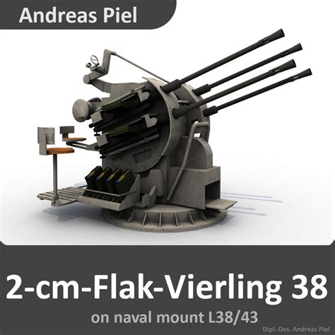 2 Cm Flak Vierling 38 3d Model
