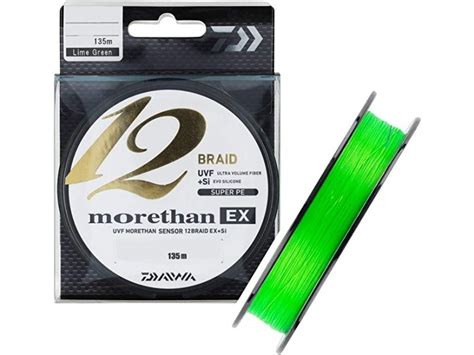 Daiwa Morethan 12 Braid EX SI 0 10mm 135m Lime Green R 02386 Pets24 Ee