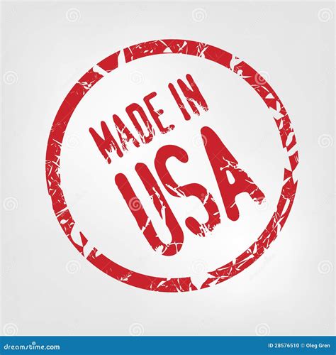 Made In Usa Stamp Stock Vector Illustration Of Manufacturing 28576510