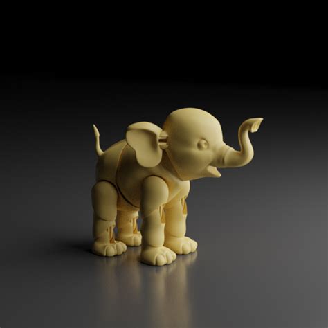 Stl File Elephant Flexi Articulated・3d Printer Model To Download・cults