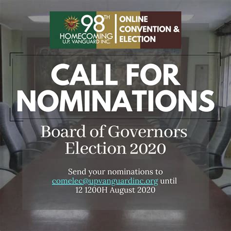Notice Of Nomination Of Candidates To The Board Of Governors The Up