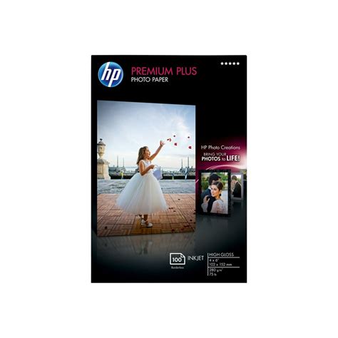 Hp Premium Plus Photo Paper High Glossy 4 In X 6 In 280 Gm 100