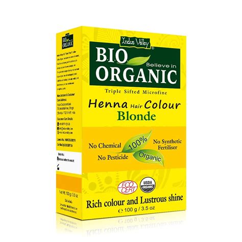 Indus Valley Bio Organic Natural Henna Hair Color Blonde