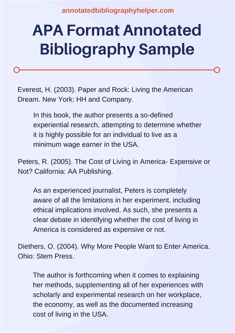 Writing a research or term paper? APA Format Annotated Bibliography Sample by Bibliography ...