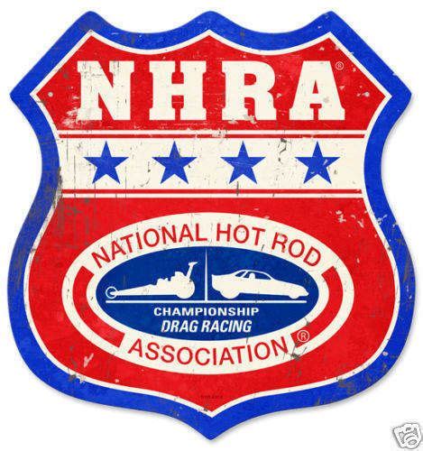 Nhra Shield Heavy Metal Sign Nhra Drag Racing Vintage Racing