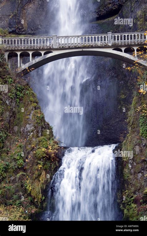 Water Fall Waterfall Bridge Over Dramatic Gravity Power Water Water