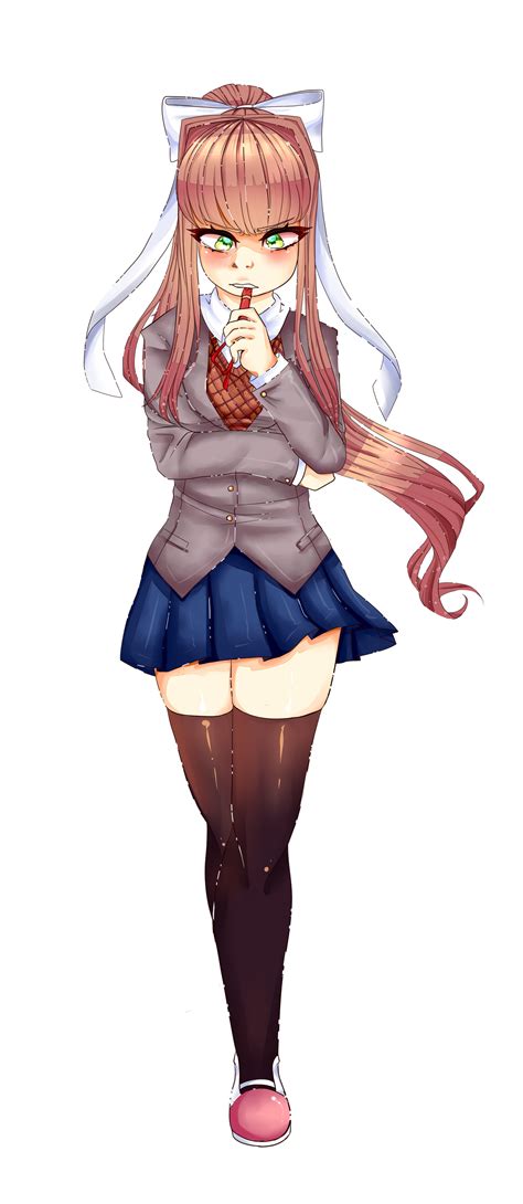 Doki Doki Literature Club Monika Png By Ermycat Dd By Marinettebaker On