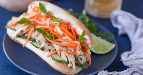 What's on the menu tonight? Vietnamese Sandwich Recipe with Grilled Chicken (Banh Mi ...