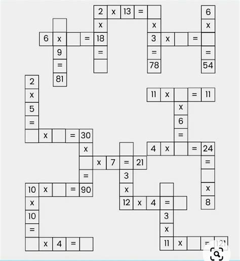 Math Multiplication Puzzles With Answers 2e5