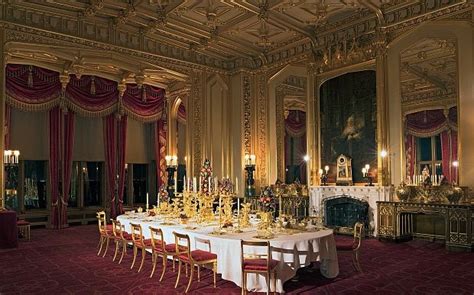 Regally Decorated Inside Windsor Castle At Christmas Inside Windsor
