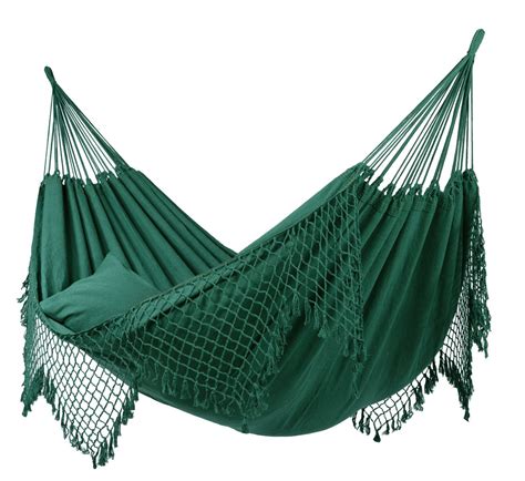 Their rocking motion will enable you to sleep quicker. Hammock Double 'Sublime' Green | Green | HammockGiant.co.uk