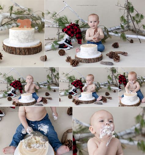 A 1st birthday cake smash is an excellent way to capture some special memories of your baby's very first birthday. Lumberjack cake smash, first birthday, boy | Smash cake ...
