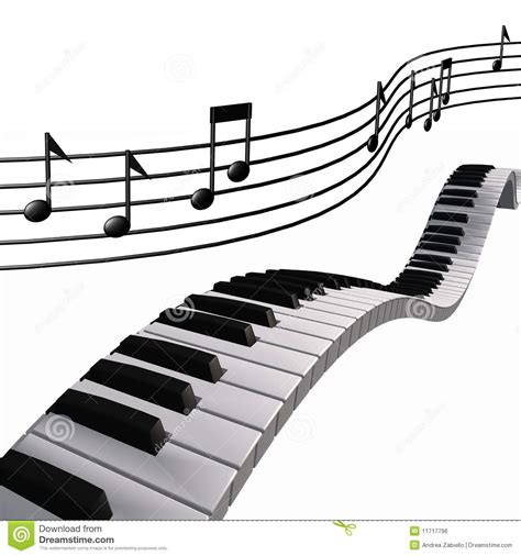 Music Piano Notes In The Sky Stock Illustration Illustration Of Chord