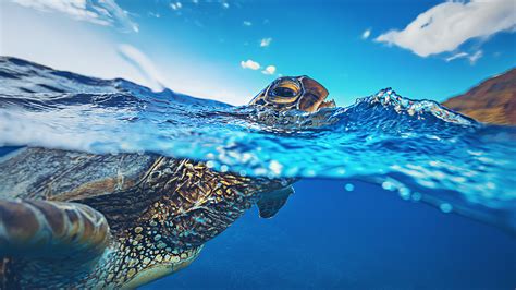 Wallpaper Turtle Wildlife Water Underwater 2560x1440 Oneplus
