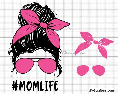 Messy Bun Mom Life Svg File Mom Life Svg Messy Hair Etsy My Xxx Hot Girl