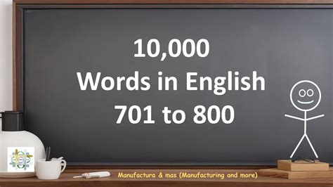 8 10000 Words Used In English 701 To 800 Youtube
