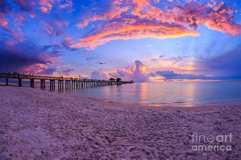 Sunset Naples Pier Florida Photograph By Hans Juergen Leschmann Pixels