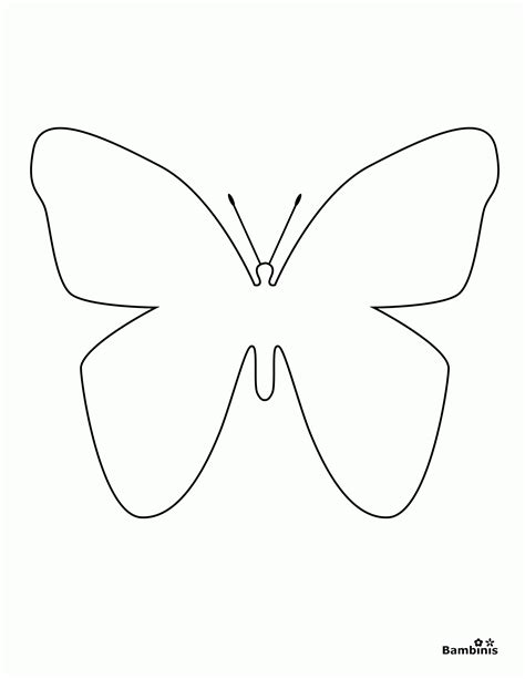 6 Pics Of Easy Butterfly Coloring Pages - Simple Butterfly Outline