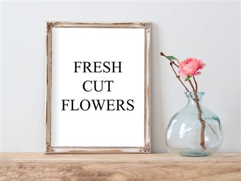Fresh Cut Flowers Sign Farmhouse Flowers Sign Fresh Cut Etsy
