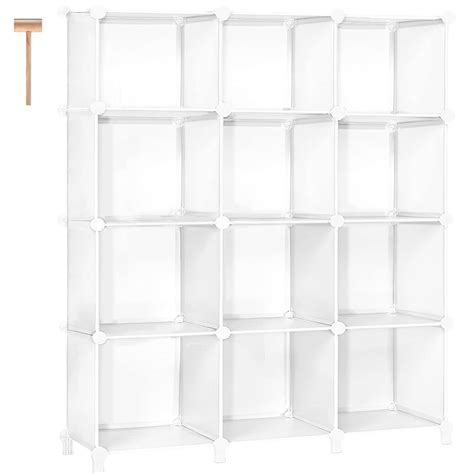 Tomcare Cube Storage 12 Cube Bookshelf Closet Organizer Storage Shelves