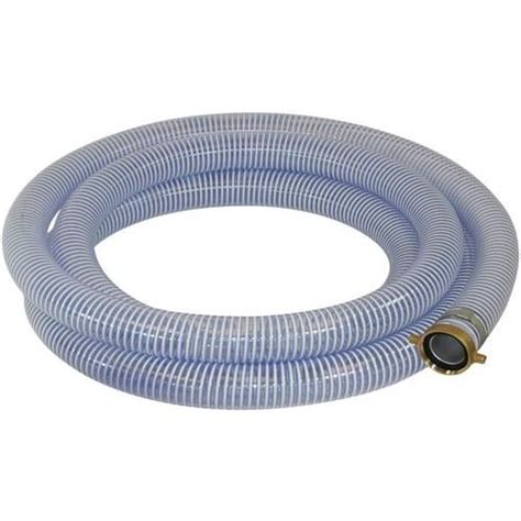 Dia Clear Flexible Pvc Suction Discharge Hose Assembly With Npsm Pin