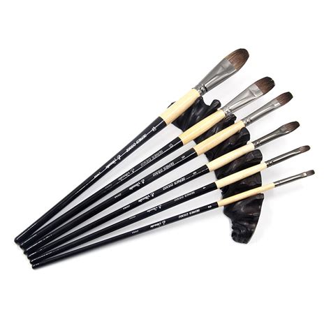 Eval 6pcs Watercolor Paint Brushes Squirrel Hair Painting Brush Set For