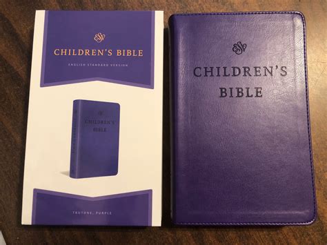 Personalized Esv Childrens Bible Purple Trutone Custom Imprinted