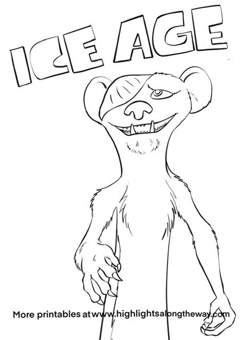 Ice Age The Adventures of Buck Wild - coloring sheets!