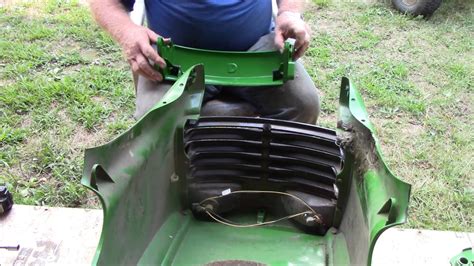 Installing Bumper And Hood On John Deere Lawn Tractor Youtube