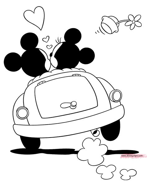 Gambar Disney Valentines Day Coloring Pages Free Printable Mickey Mouse