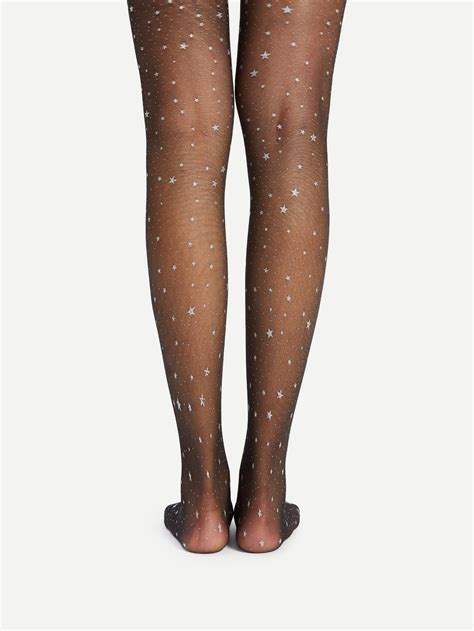 Star Pattern Sheer Mesh Pantyhose Stockings October 25 2020