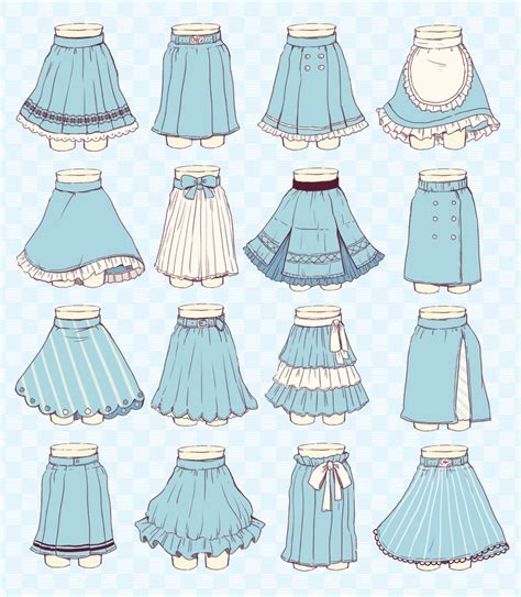 Anime Skirt Drawing Ruffled Sketch Ruffled Dress By Mellobeats On