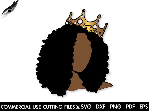 Black Queen Svg Queen Svg Afro Queen Svg Black Queen Crown Svg
