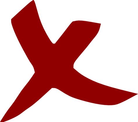 X Wrong Cross No Clip Art Free Vector 4vector