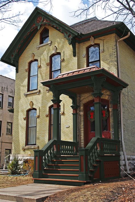 Yellow Brick Italianate Victorian Exterior New York By Old