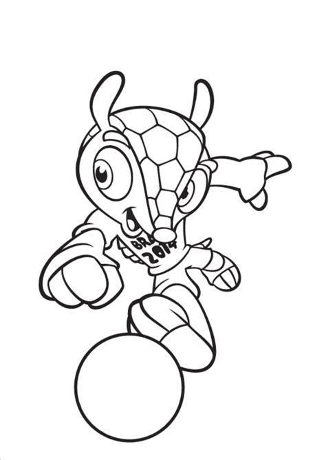 desenhos do mascote fuleco para colorir