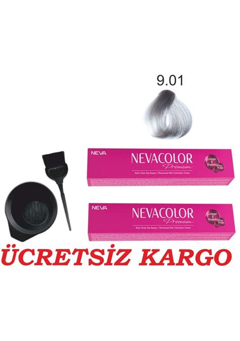 Neva Color Saç Boyası 9 01 Gümüş Gri 50 Gr X2Adet Boyama Seti Fiyatları