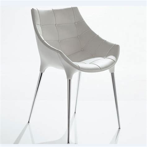 Maybe you would like to learn more about one of these? White PU Leather Dining Armchair Living Room Metal leg ...