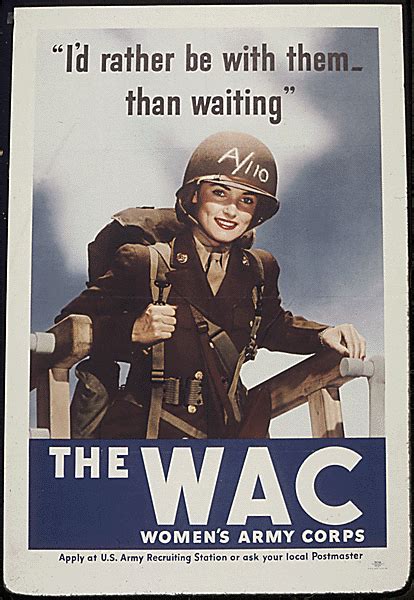Women S Army Corps Recruiting Poster From WWII Wwii Posters Wwii Propaganda Military Poster