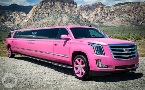 Pink Cadillac Escalade Limo Passenger Presidential Limousine Las
