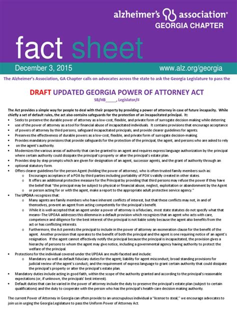 Learn vocabulary, terms and more with flashcards, games what is a power of attorney? sheet: Updated Georgia Power Of Attorney Act | Law Of ...