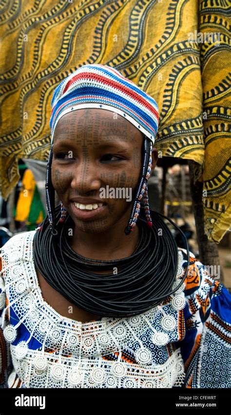 The Peul Fula Fulani Women Decorate Their Faces And Bodies With