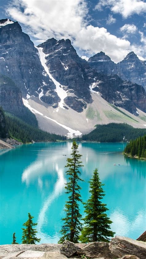 Moraine Lake Wallpaper 4k Canada Valley Of The Ten Peaks Nature 4356