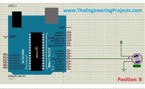 Control Servo Motor With Arduino In Proteus The Engineering Projects